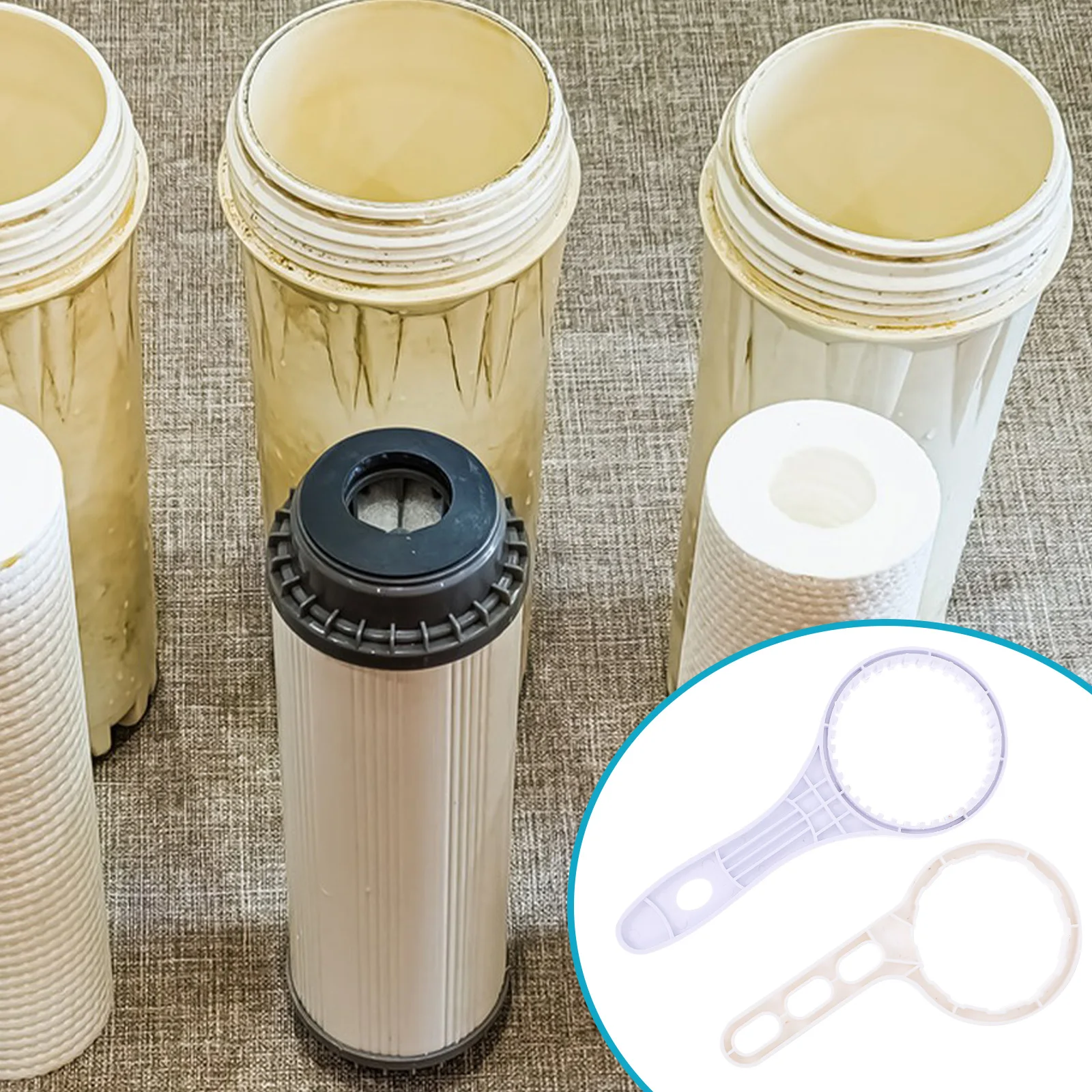 

2pcs Water Filter Wrench For Home Purifiers Quick Replacement Tool Compatible With Most Household Systems Filter Bottle