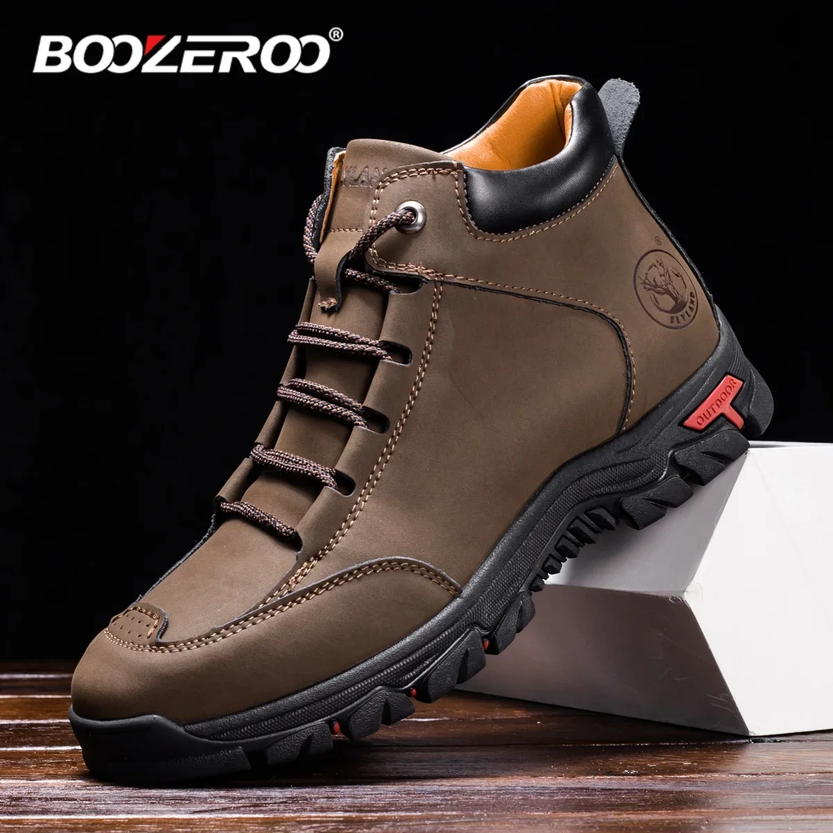 BOOZEROO Classic Men's Ankle Boots Comfortable Casual Shoes Outdoor Shoe