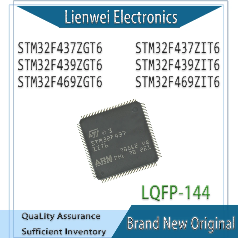 

100% New Original STM32F437ZGT6 STM32F437ZIT6 STM32F439ZGT6 STM32F439ZIT6 STM32F469ZGT6 STM32F469ZIT6 IC MCU Chipset LQFP-144