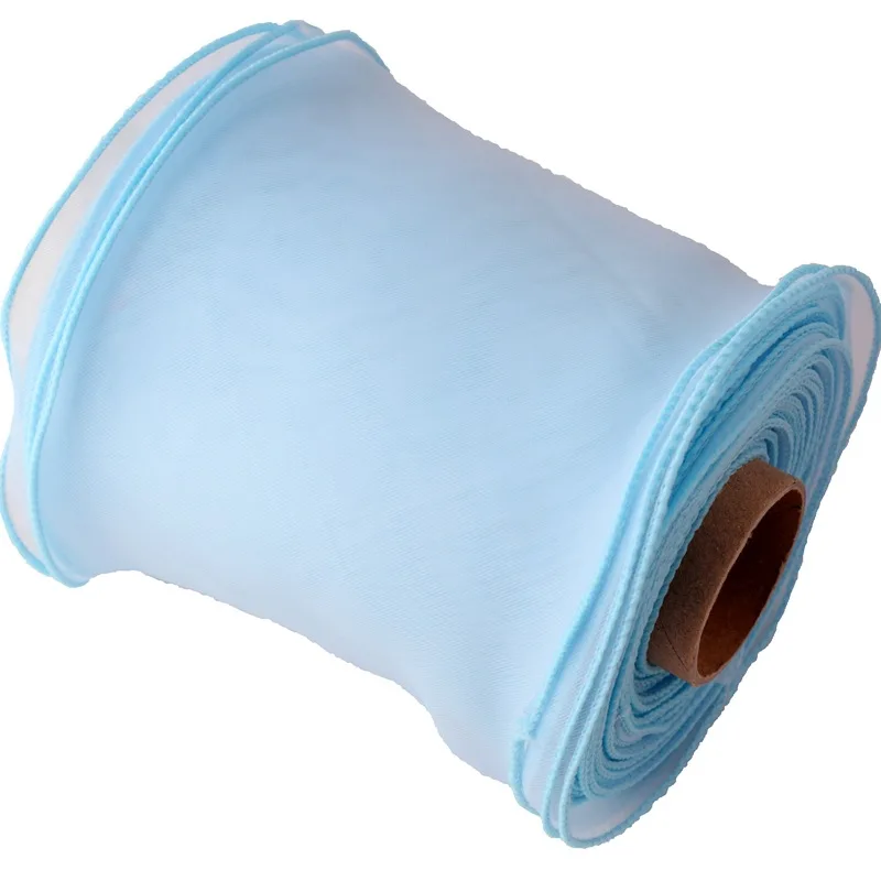 12cm Wide Wavy Fish Tail Overlocked Tulle Ribbon for Wedding, DIY Hair Accessories & Gift Wrapping - 27m Roll