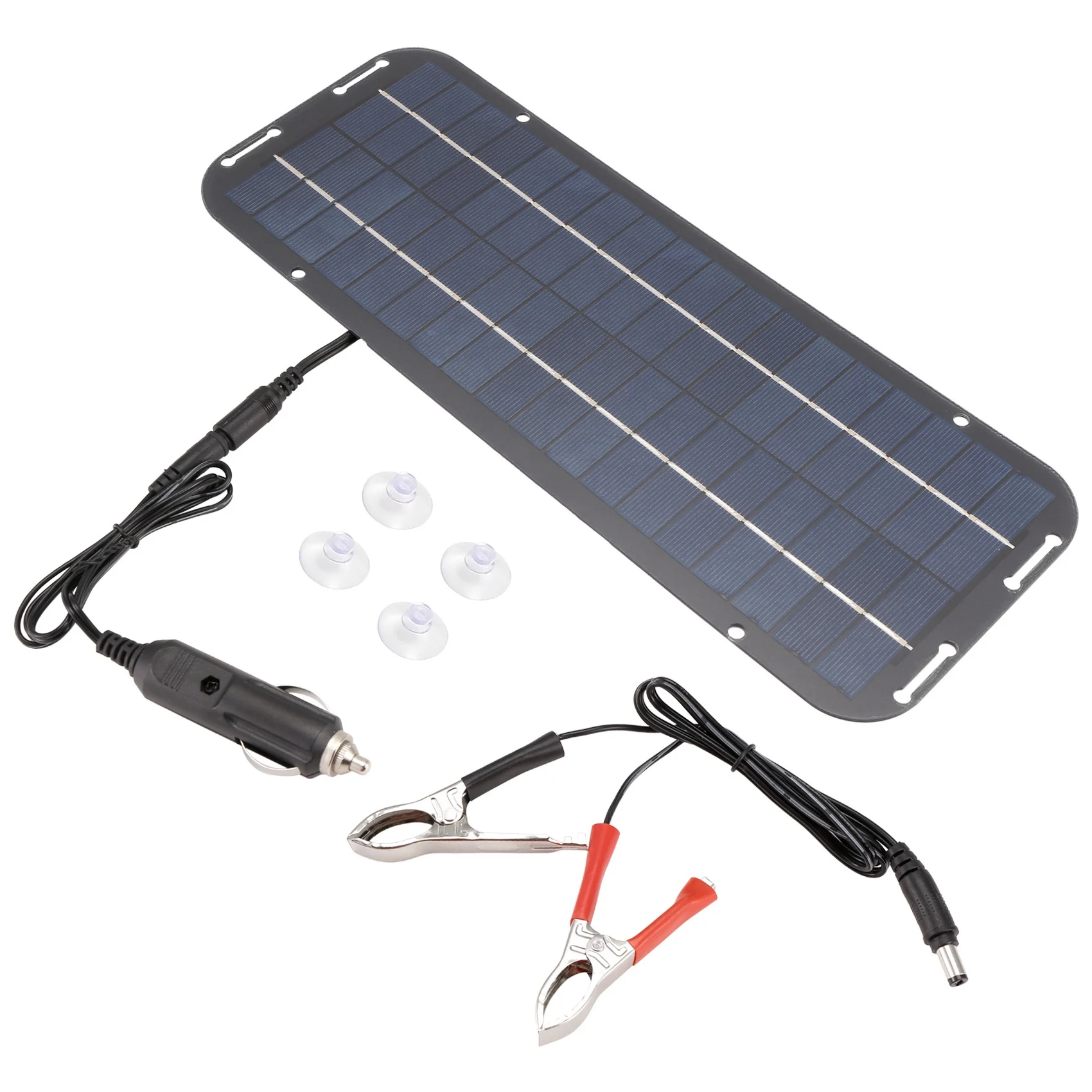 12V 60W Solar Panels Charger Car Motorcycle Kick Scooter Portable Solar Panel Car Charger Battery Efficient