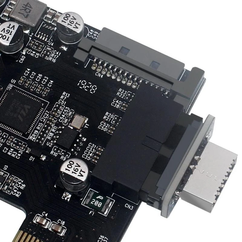 USB Type-E Female to 19-Pin Male Adapter for Internal Motherboard Connection Vertical Header Splitter for Type C