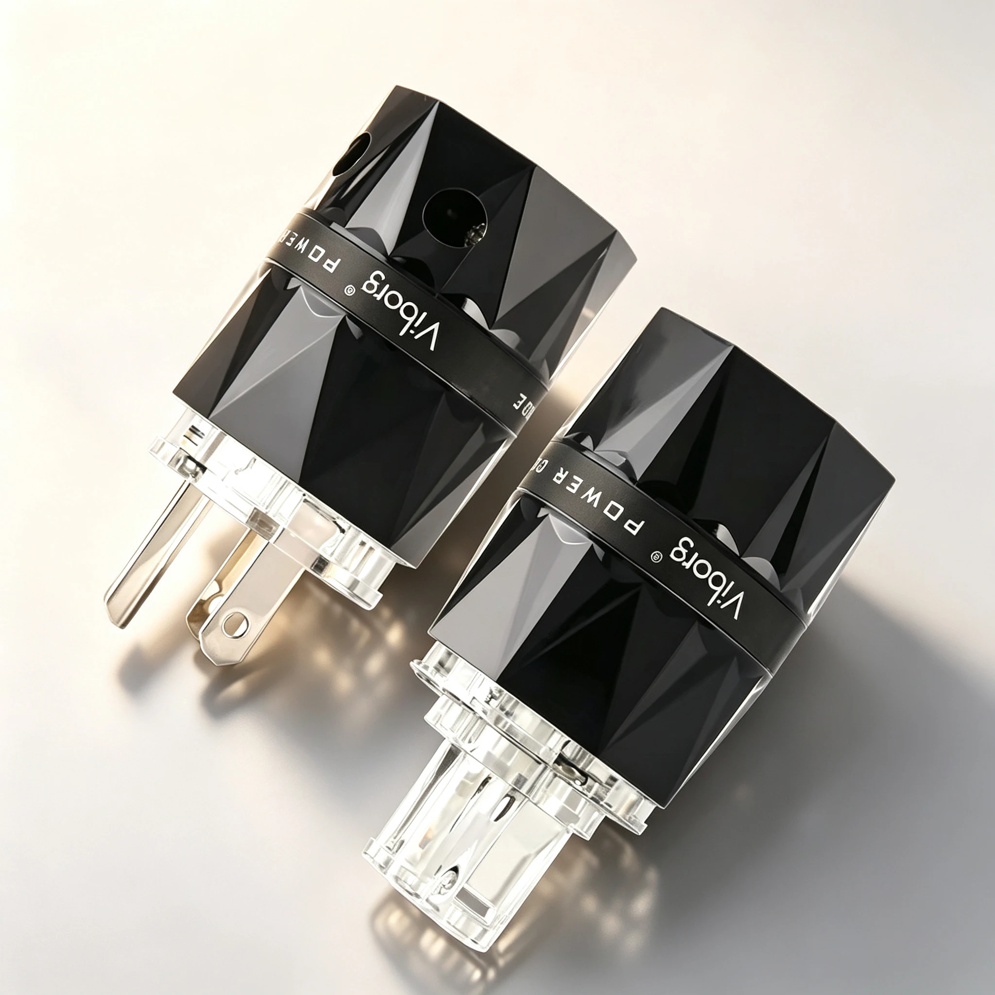 Viborg VM503S VF503S Pure Copper Silver Plated US AC Power Plug Connector for Audio DIY Power Cable