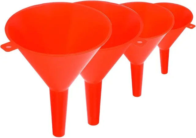 4-częściowy lejek kuchenny odpowiedni do samochodowej kuchni domowej Plastikowy lejek, mini, mały, średni i duży lejek