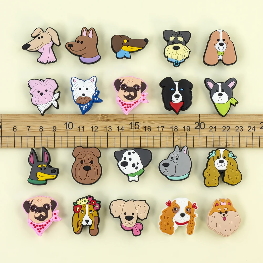 1/20 Stuks Leuke Pommeren Pug Schoen Charmes Voor Jongens Bree Jacht Hond Schoen Decoratie Accessoires Grappige Hond Pin klomp Voor Kinderen Gift