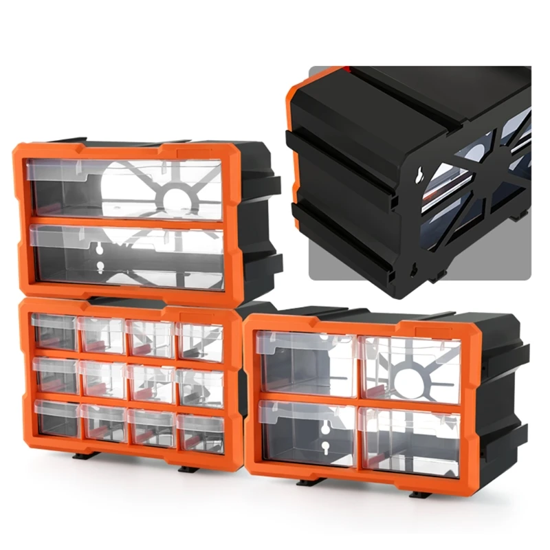 Multifunctional Plastic Multi-cell Compartment Hardware Storage for Screws Bolts and Small Parts 7.87x11.81x6.5\