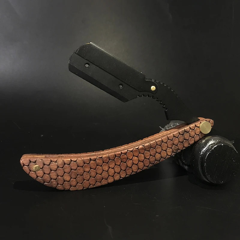 男性理髪かみそりプロフェッショナルマニュアルシェーバーストレートエッジステンレス鋼かみそり折りたたみシェービングシェーバーひげカッターギフト