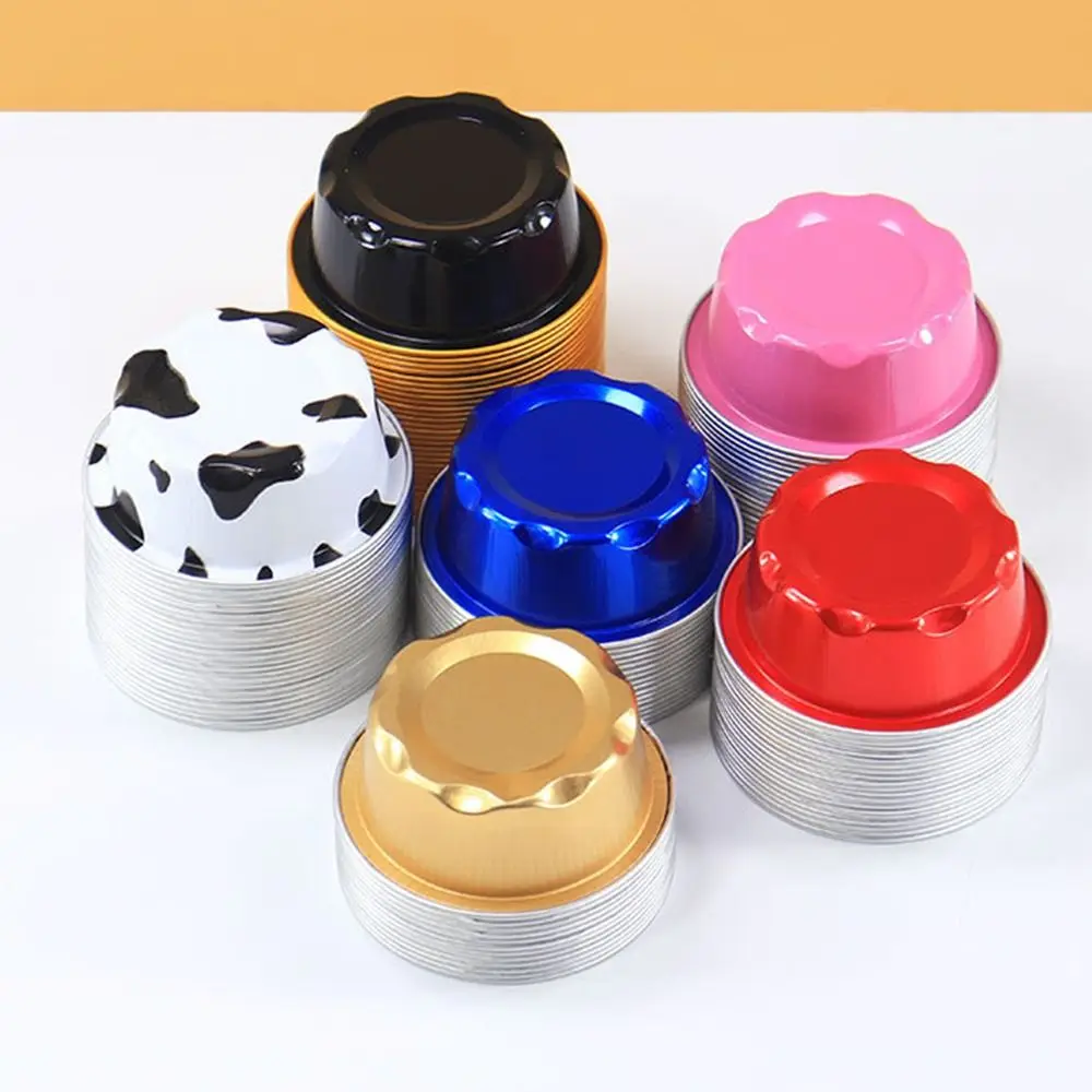 Fryer Reusable Mini Snack Containers Tray Tinfoil Cups Pudding Cake Mold Dessert Cups Aluminum Foil Tin Cup Muffin Cupcake Cups view 3