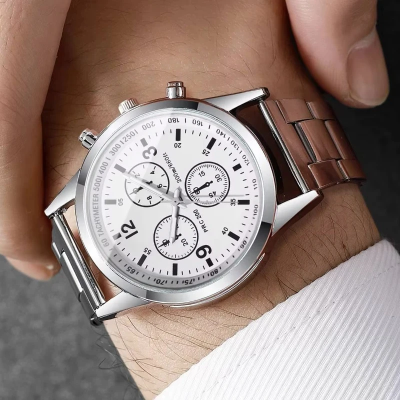 

Luxury Business Men's Watches Quartz Stainless Steel Dial Casual Watch Automatic Multicolor Clock for Lovers Gift Reloj Hombre