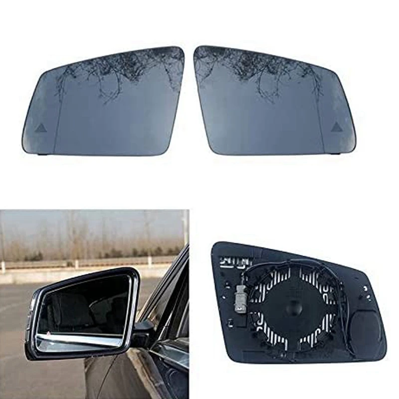 5X Car Replacement Heated Blind Spot Warning Wing Right Rear Mirror Glass For Mercedes-Benz Gla GLK W204 W212 W221 09-18