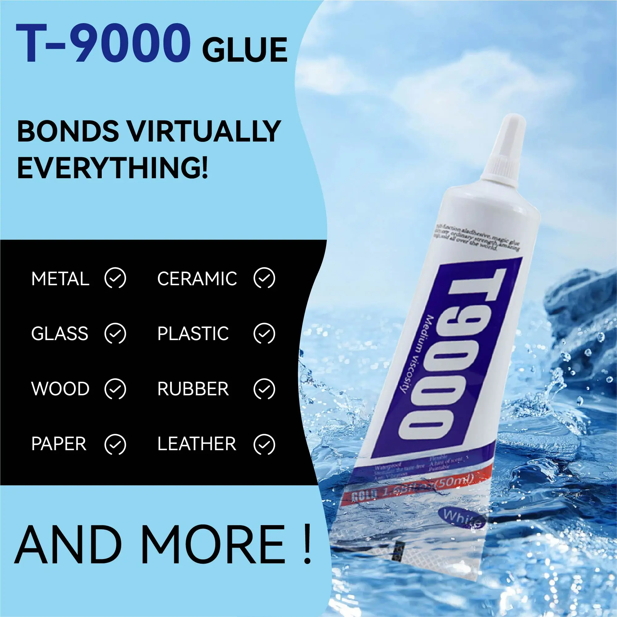 Bulaien T9000 – colle adhésive pour réparation de téléphone portable, 15ML 50ML 110ML, diamant, bricolage, acrylique