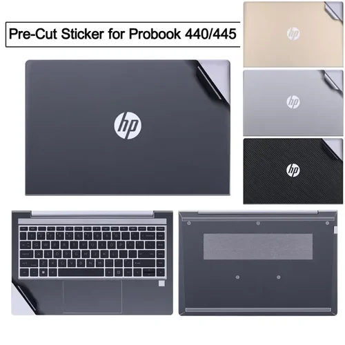 Pegatina de vinilo precortada antihuellas para ordenador portátil, película protectora para HP Probook 2023 2022 445 440 G10 G9 G8 G7 G6 430 455 450