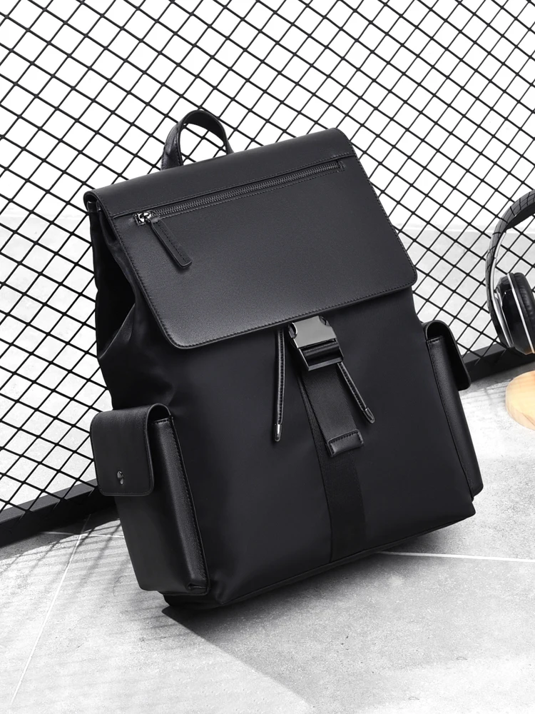 กระเป๋าผ้ากันน้ำทรงสี่เหลี่ยมสำหรับผู้ชาย สะพายไหล่แบบพับได้ น้ำหนักเบา เหมาะสำหรับเดินทางและใช้งานทั่วไป