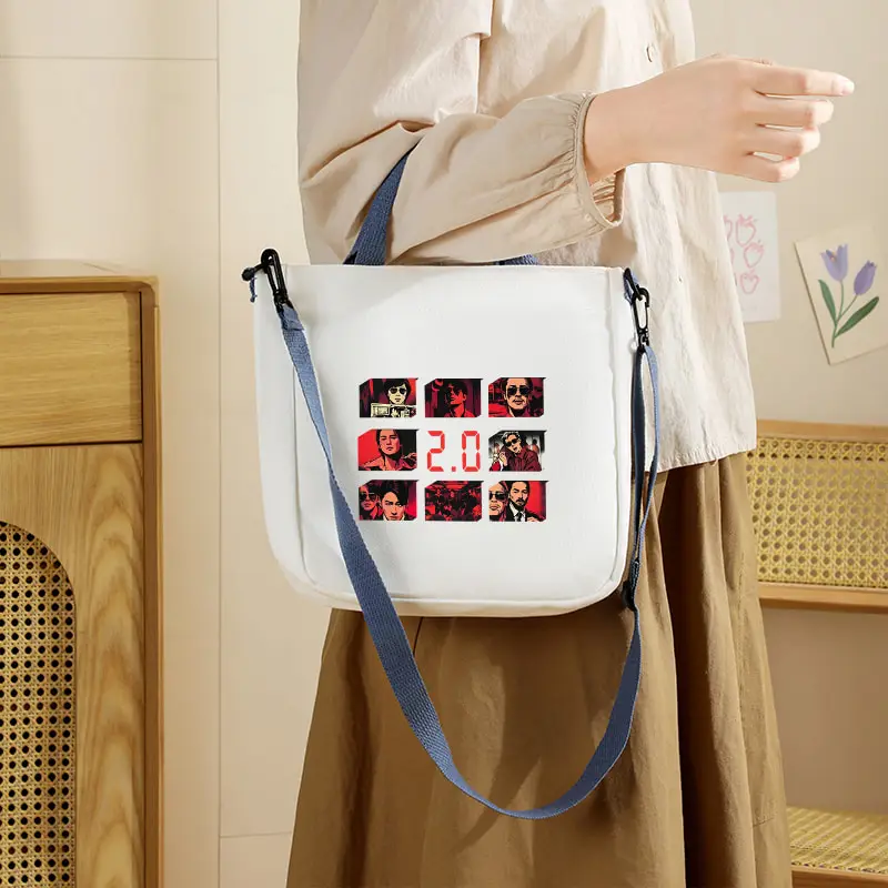 

Arirang 2.0 World Tour 2026 blue Tote Bag Large Capacity Multifunctional Crossbody Bags Reusable Grocery Bag Women Kpop Fan Gift