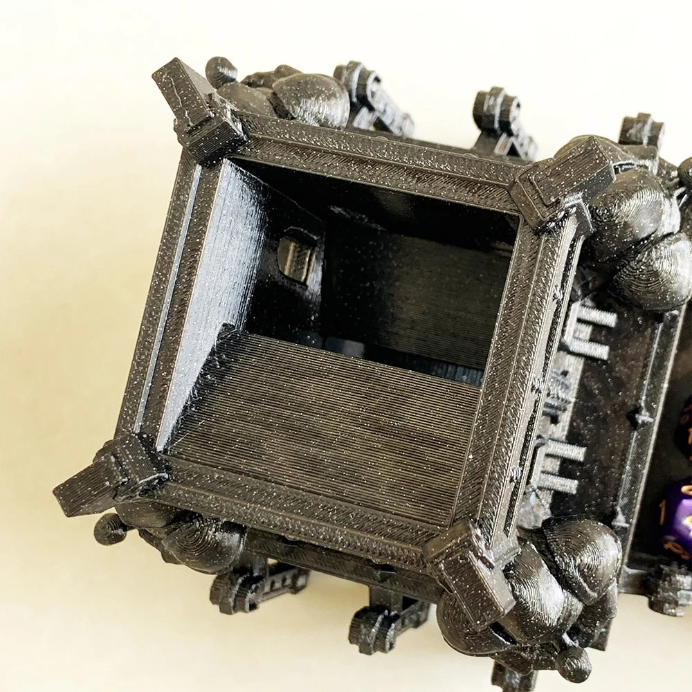 3D Printed Rice Rolling Castle Tray Dice Tower Tabletop Gaming Tower for DND Board Game D&D RPG Desk Decoration