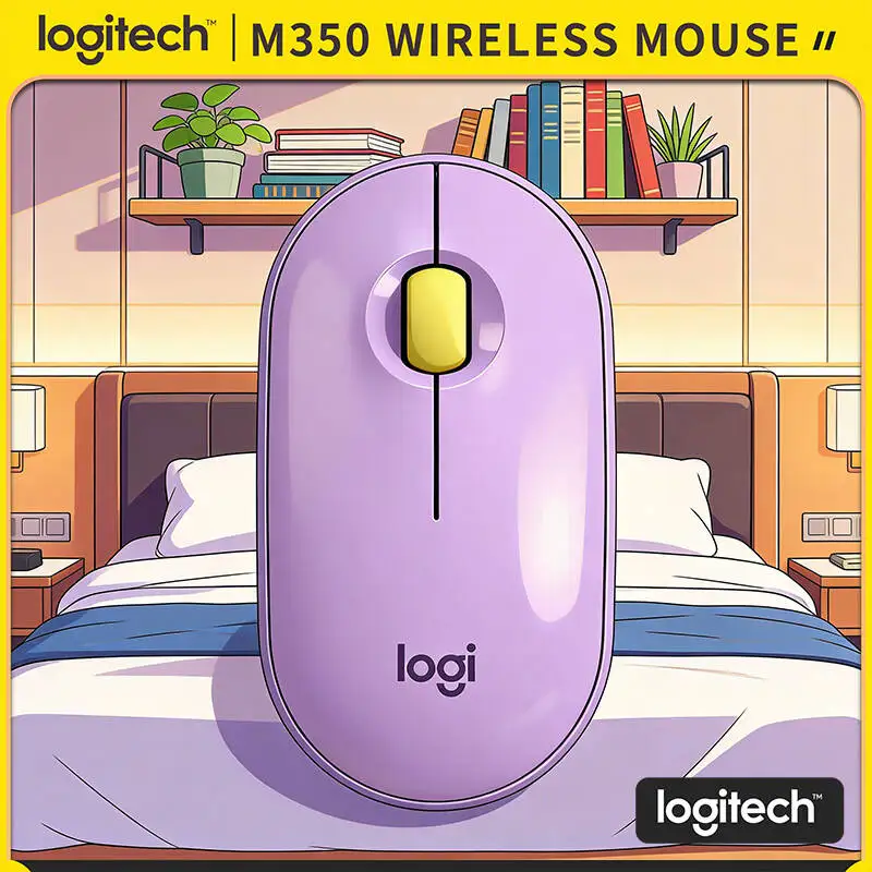 

Logitech M350 Pebble Office Mouse - Light Build, Silent Scroll, Bluetooth & USB, 10m Range, Ideal for Long Work Study Sessions