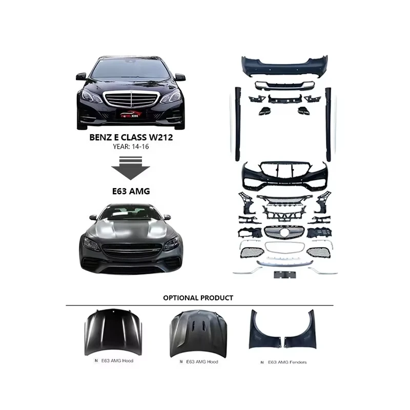 Facelift Body Kits for W201 W202 W203 W204 W205 W208 W209 W210 W211 W212 W213 W218 W219 C63 Car Tuning Car Bumper