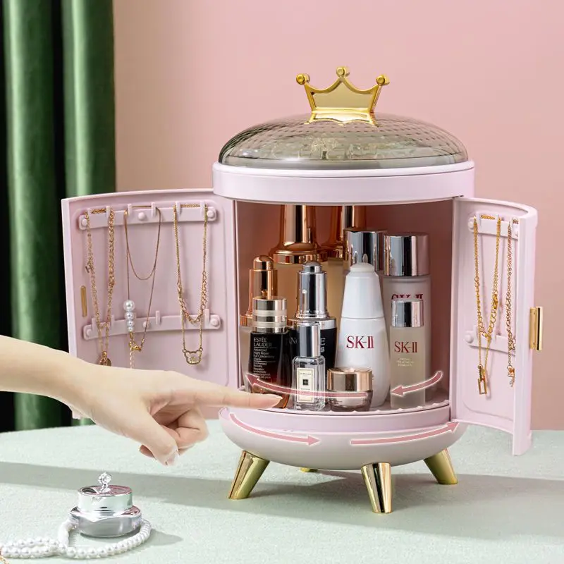 

Luxury Makeup Organizer Cosmetic Storage Box Large Capacity Desktop Skincare Headdress Jewel Storage Drawer Make Up Container