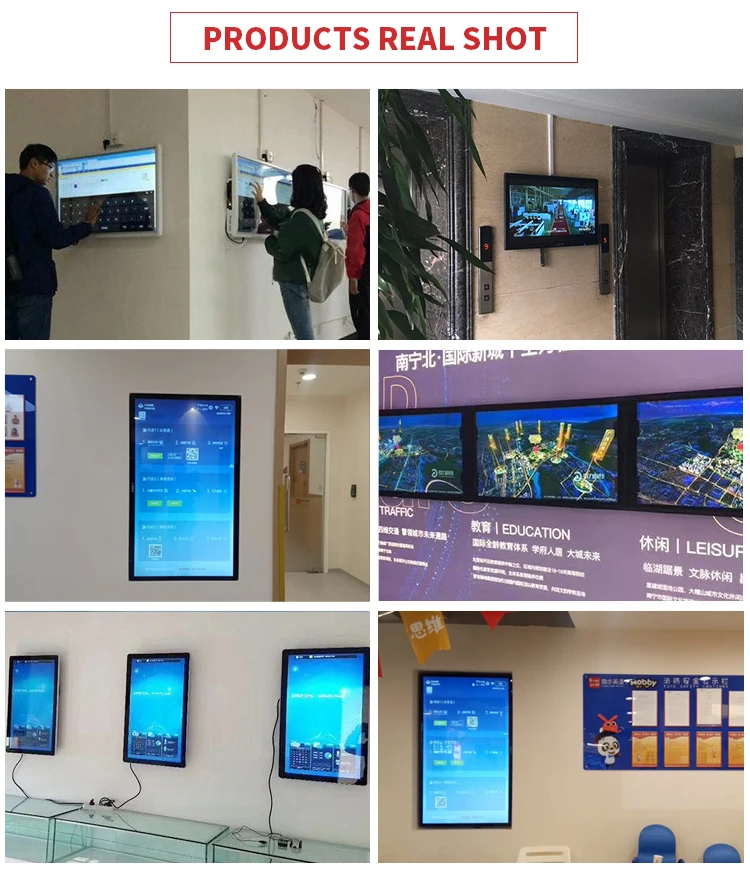 Lcd Touch Screens  10 21 32 43 50 55 65 75 Inch Wall Mounted Totem Display Panel Digital Android Interactive Touch Kiosk
