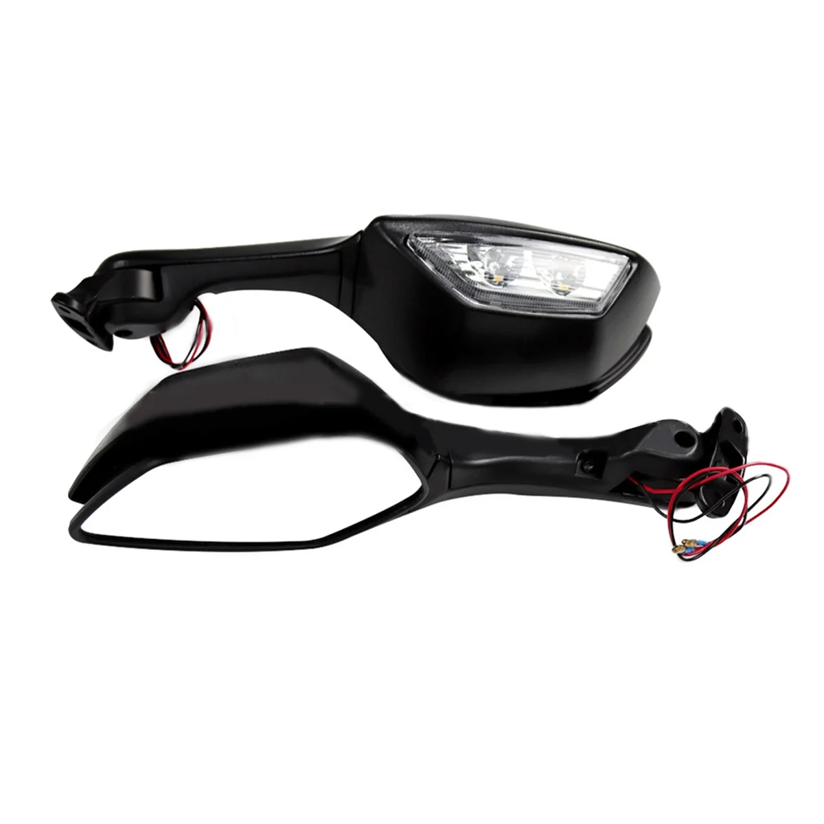 Motorcycle Rearview Mirrors with LED Turn Signals Lights for Kawasaki Ninja ZX-10R ZX10R ZX 10R 2011-2015