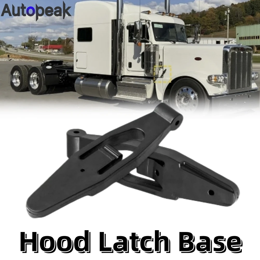 2PCS Hood Latch Base For Peterbilt 357 367 377 378 379 388 389 Kenworth T300 T600 T800 W900 Replacement Heavy Duty Polyurethane