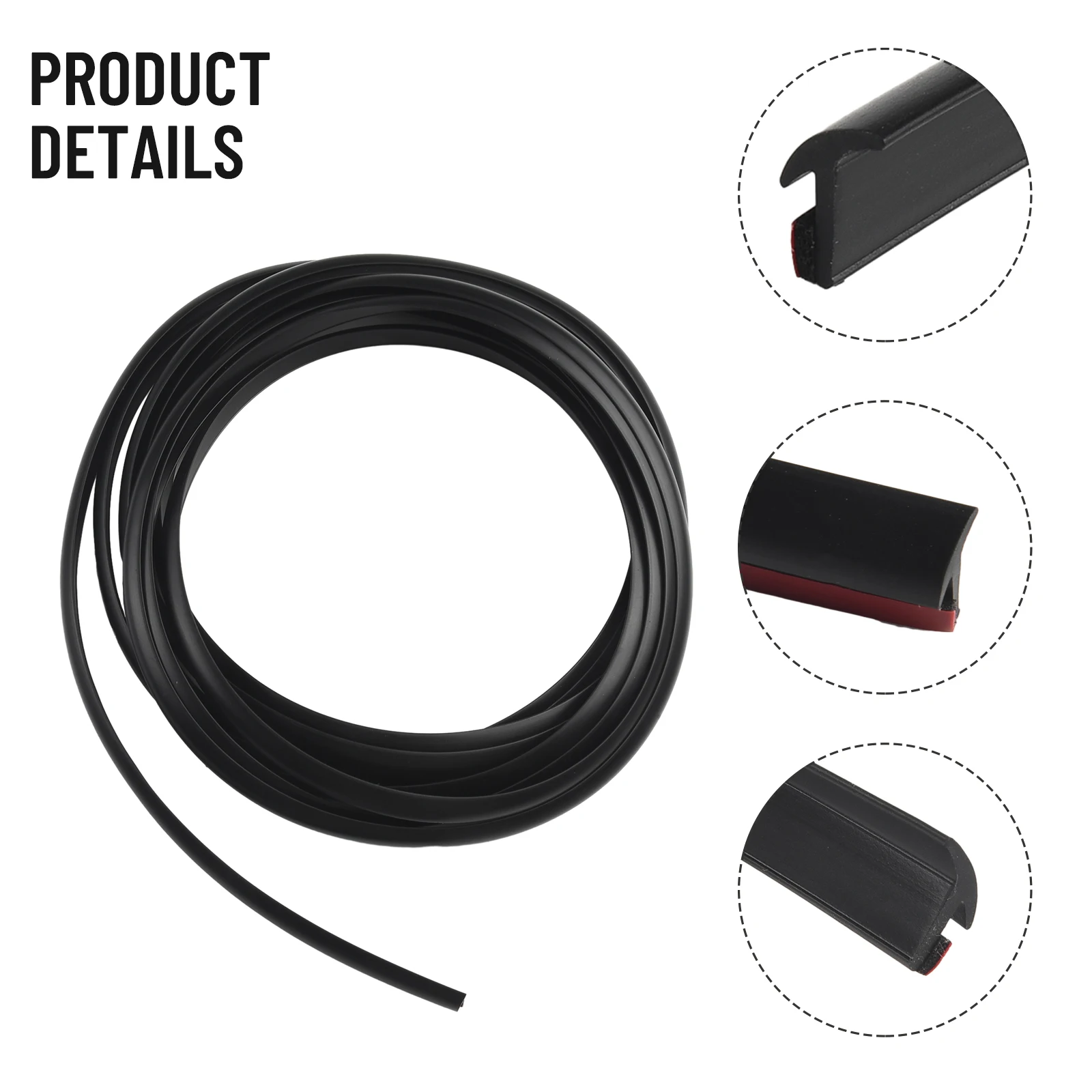 4M Car Seals Edge Sealing Strips Auto Roof Windshield Car Rubber Sealant Protector Seal Strip Window Seals 8x10MM