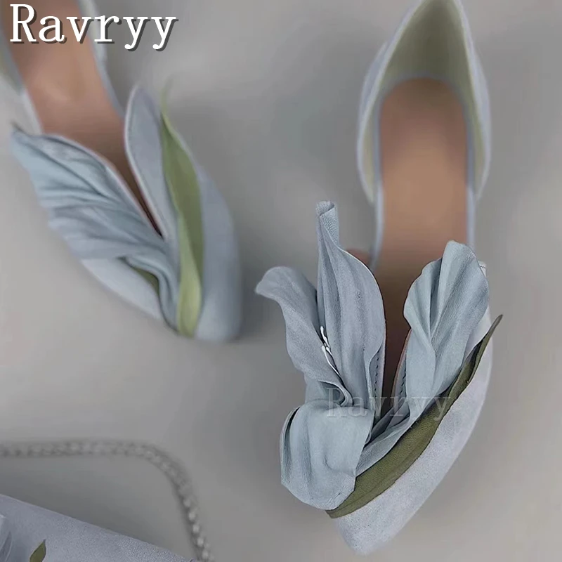 Retro Flower Sing Shoes Women\'s Spring/summer New Pointed Toe Cover Heel Versatile Flat Bottom Comfortable Casual Shoes