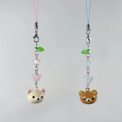 Handmade Cute Bear Bell Phone charm y2k Couple Gift