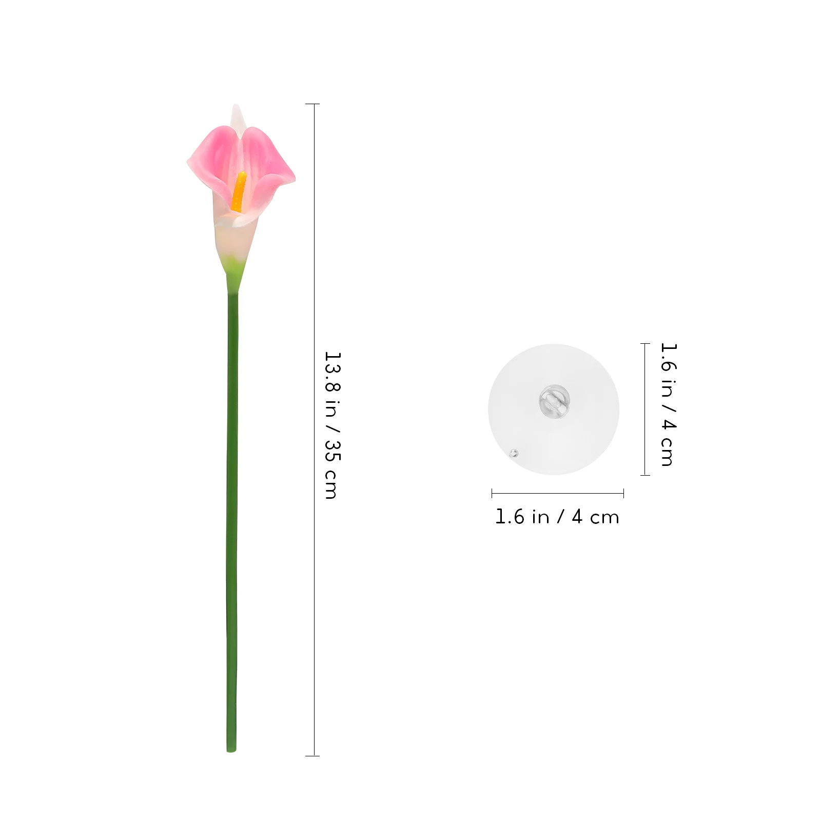 

2Pcs Artificial Flowers Lily Suction Cups Plastic Decor IndoorFlower Bouquet Home Office Decoration Durable