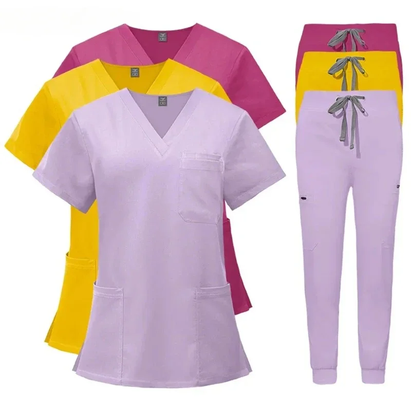 New Operating Room Upgrade Uniform Scrubs Hospital Working Scrubs Set Medical Supplies Nurse Dental Surgery Suit Workwear XS~XXL