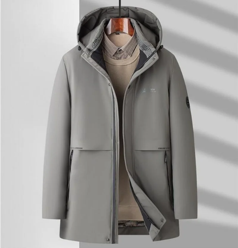 New Thick Fashion Casual Designer Outerwear Hooded Winter Warm Parka Coat Mens Newest Jacket Windbreaker Mens Clothes