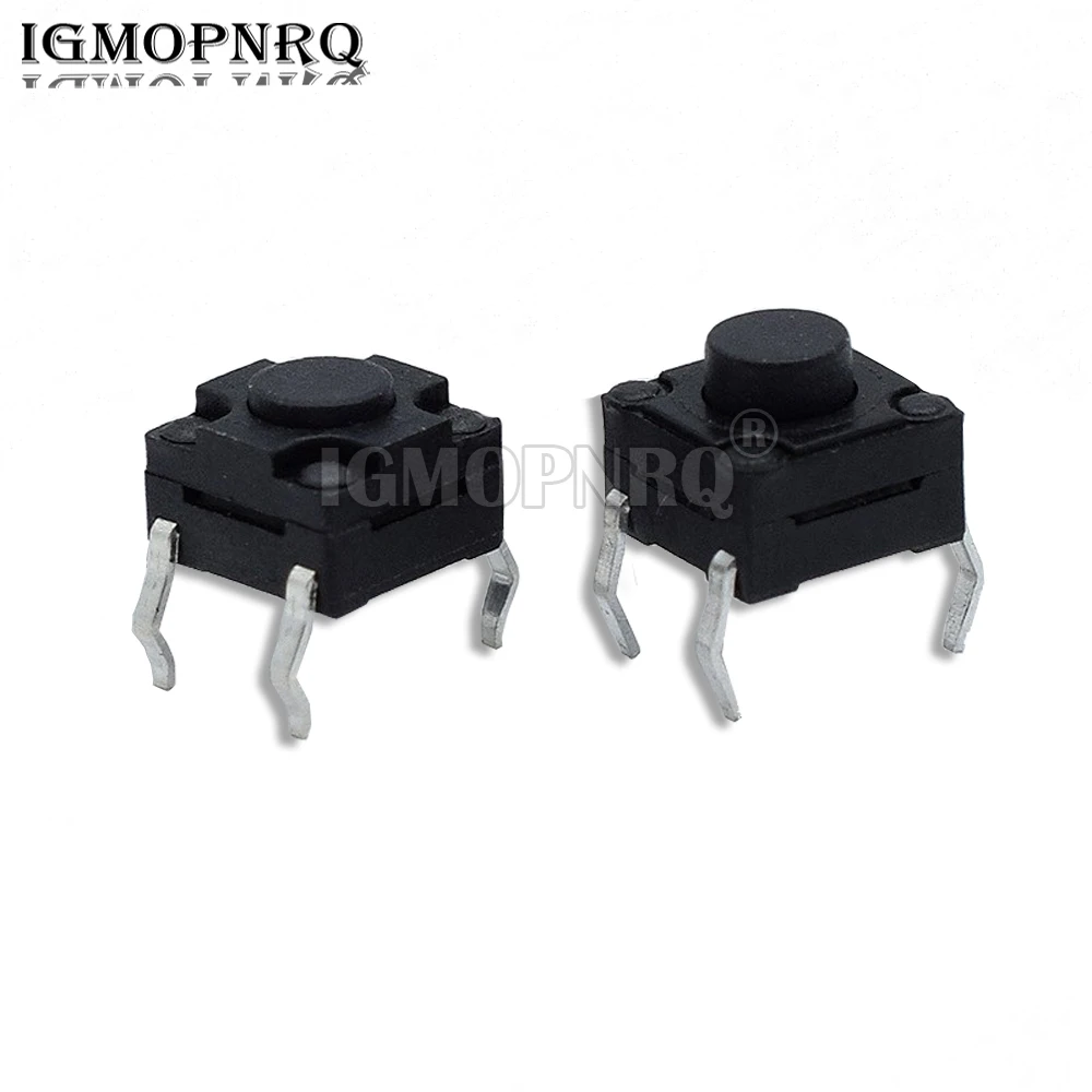 20PCS 6X6 DIP Waterproof Tact Switch 6*6*4.3/5/6/6.5/7/8/9/10/11/12 Dust Proof In-line Switch 6x6x4.3 6x6x6 6x6x10 6x6x12 New