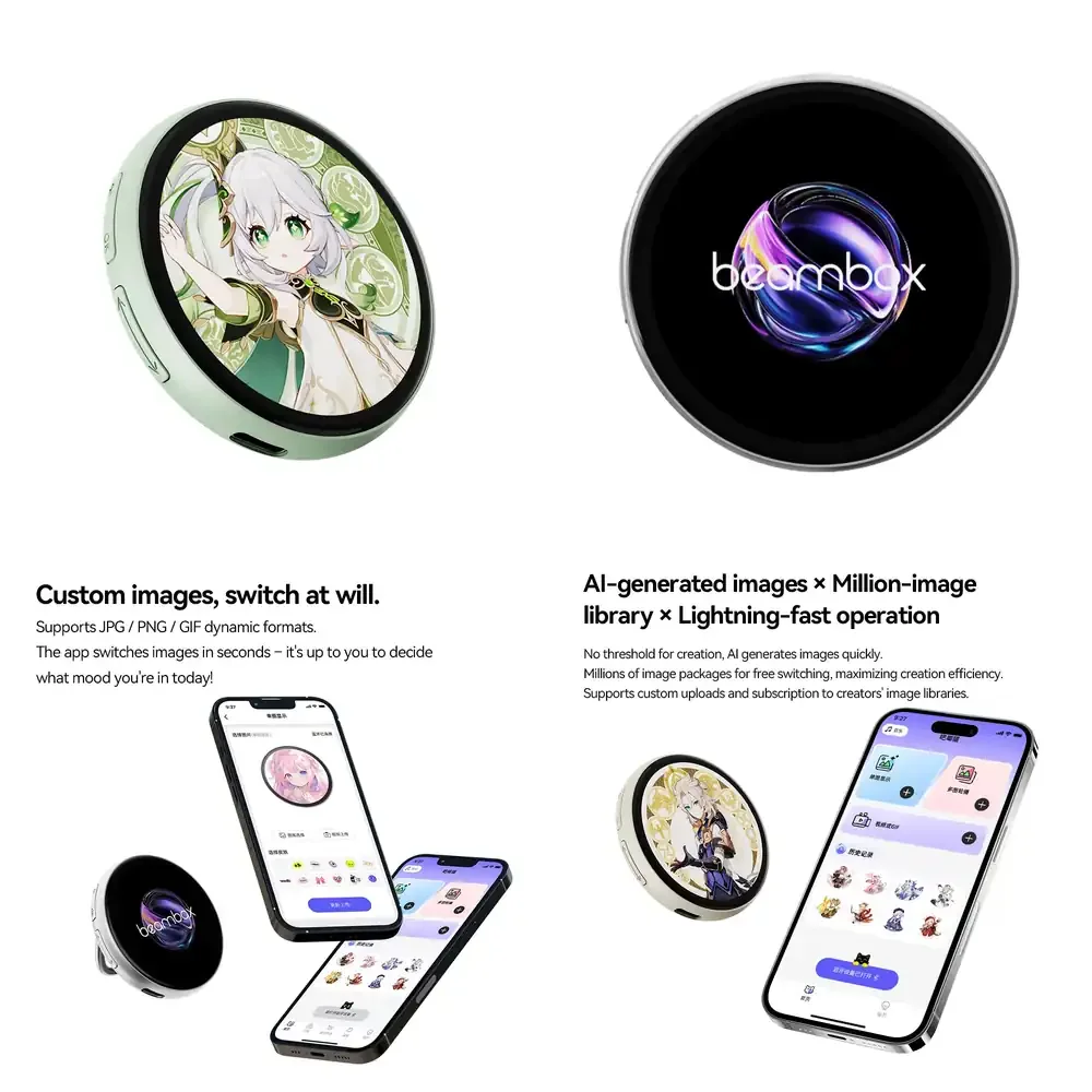 

WAP01 Smart Electronic Gadgets Photo IPS Display Badge with Video Pin Functionality Celebrity Support /star Charity