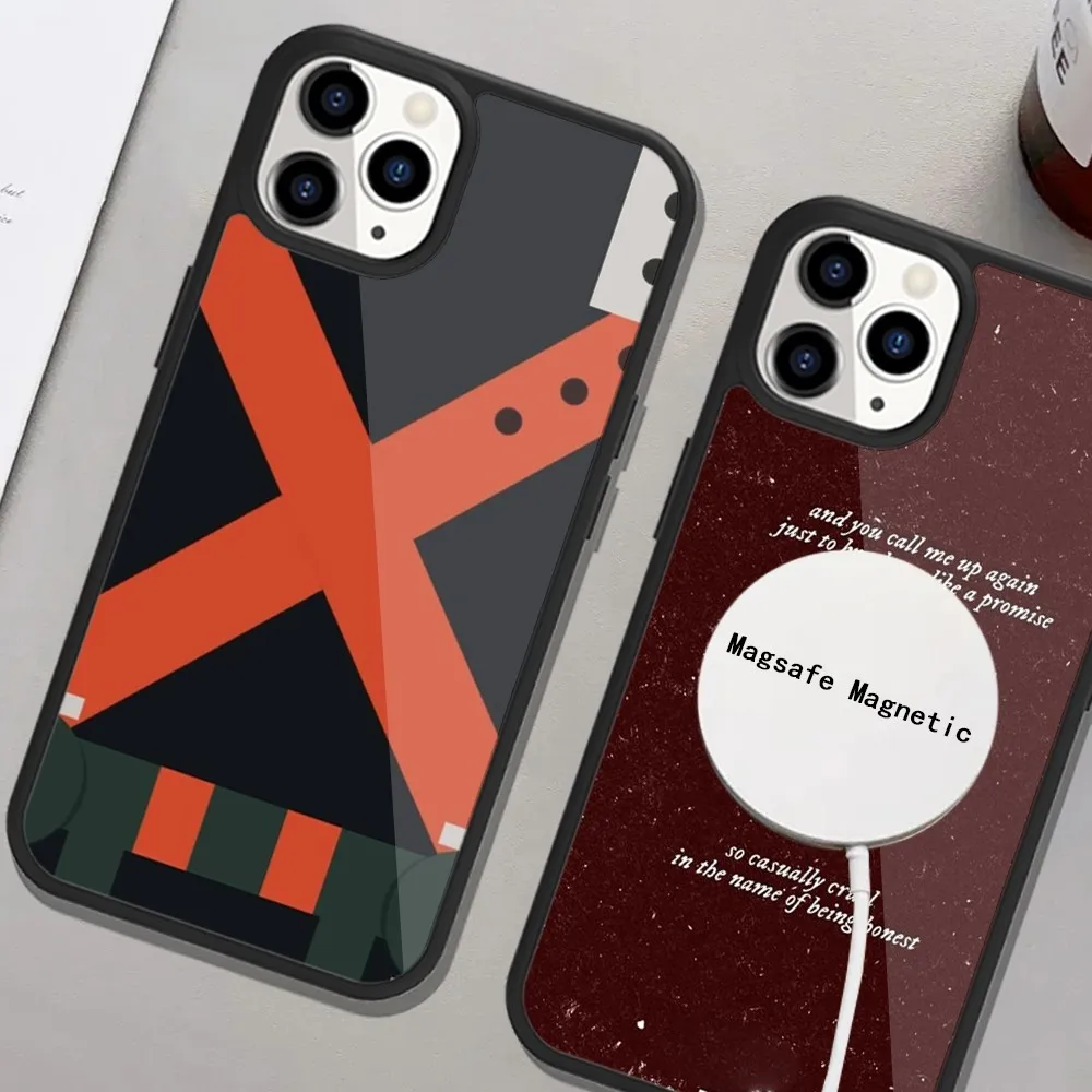 Katsuki Bakugo Boku My Hero Academia Phone Case For iPhone Magsafe Magnetic 15 14 13 12 11 Plus Pro Max Wireless Charging