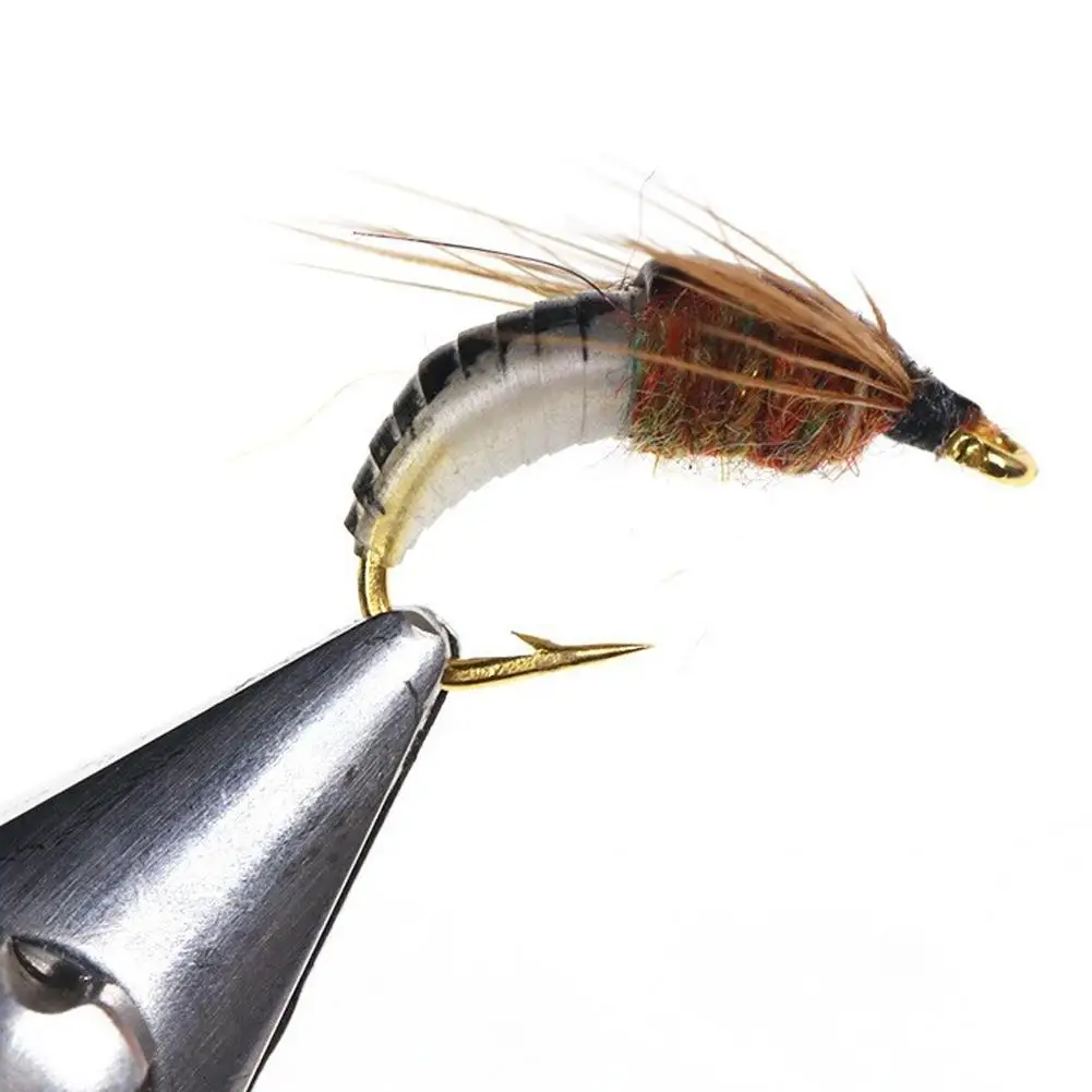 6 قطعة/صندوق واقعية سكود يطير لصيد سمك السلمون المرقط الاصطناعي الحشرات الطعم إغراء سكود دودة الصيد إغراء لصيد الأسماك اكسسوارات