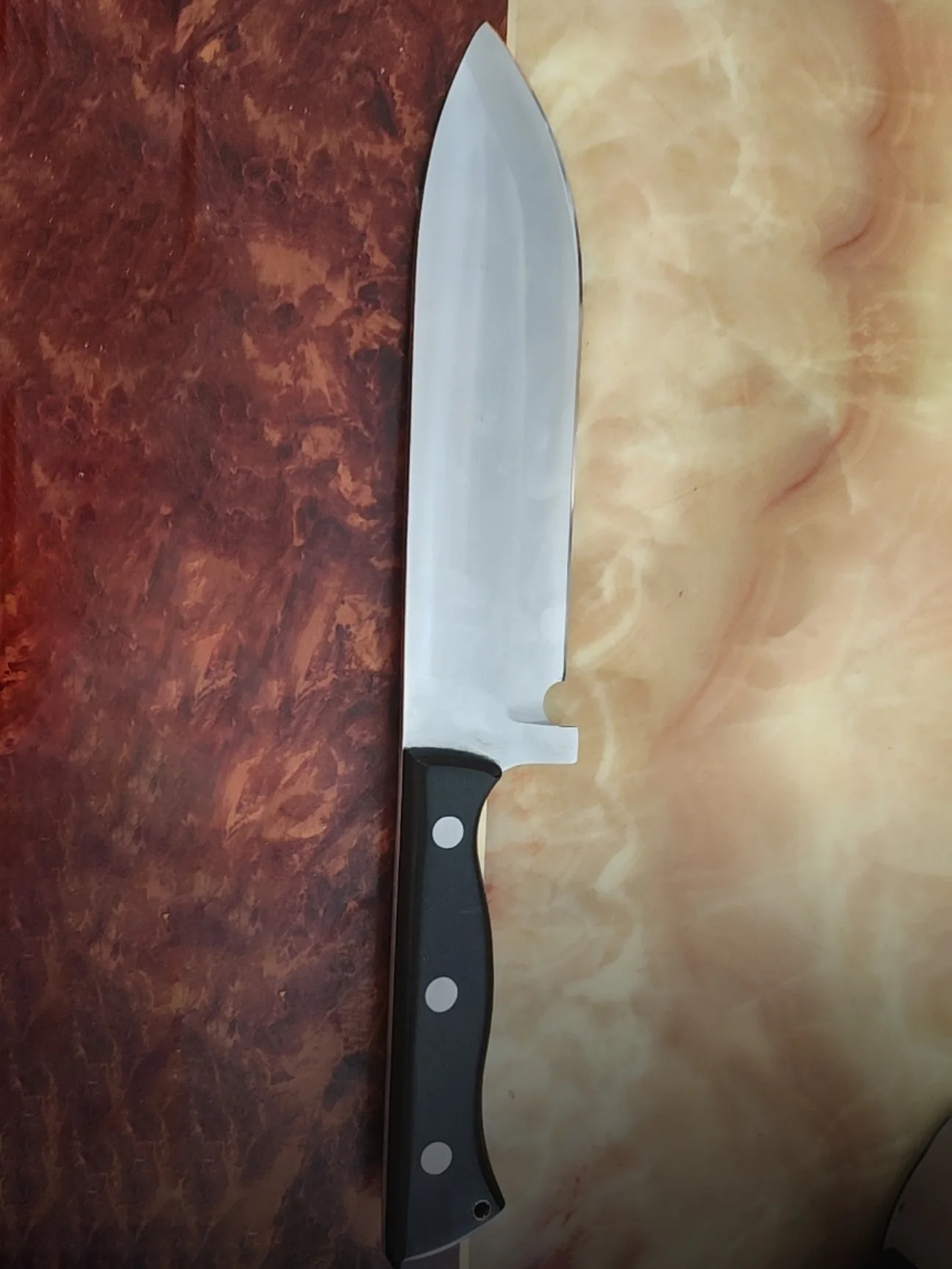 8 Inch Wood Chopper Knife 3-layer BG42 Aviation Special Steel Blade Sharp Chop Machete Hatchet Handmade Kitchen Knife With Cover