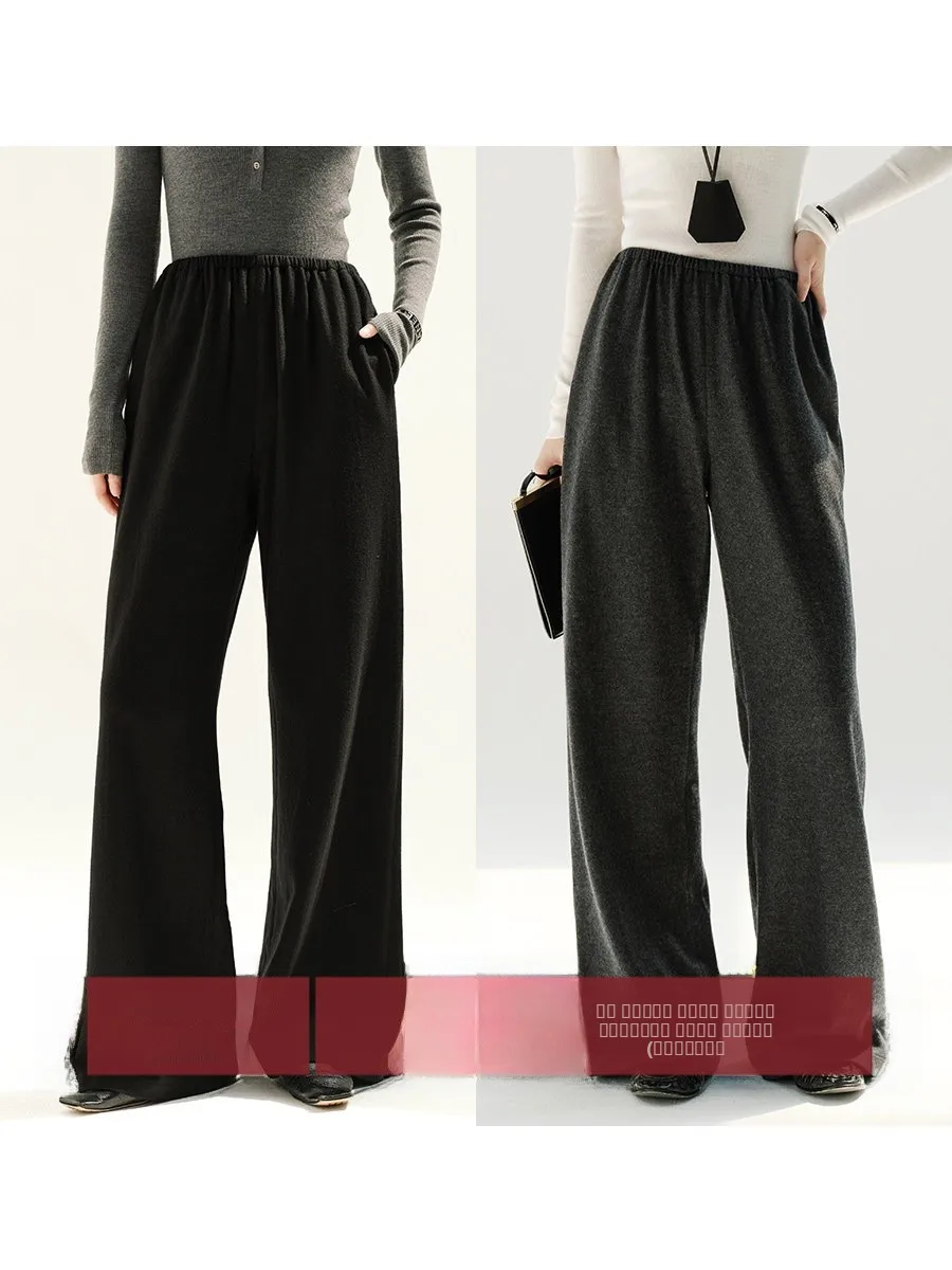 

Брюки Amyy Studios осенне-зимние, антистатические, из шерсти и кашемира, универсальные, для повседневной носки, тонкие, с обычной талией