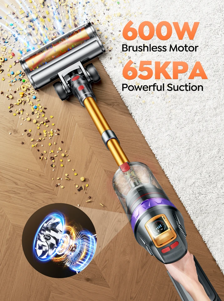 BUTURE VC90 600W 65KPA Suction Power Cordless Vacuum Cleaner