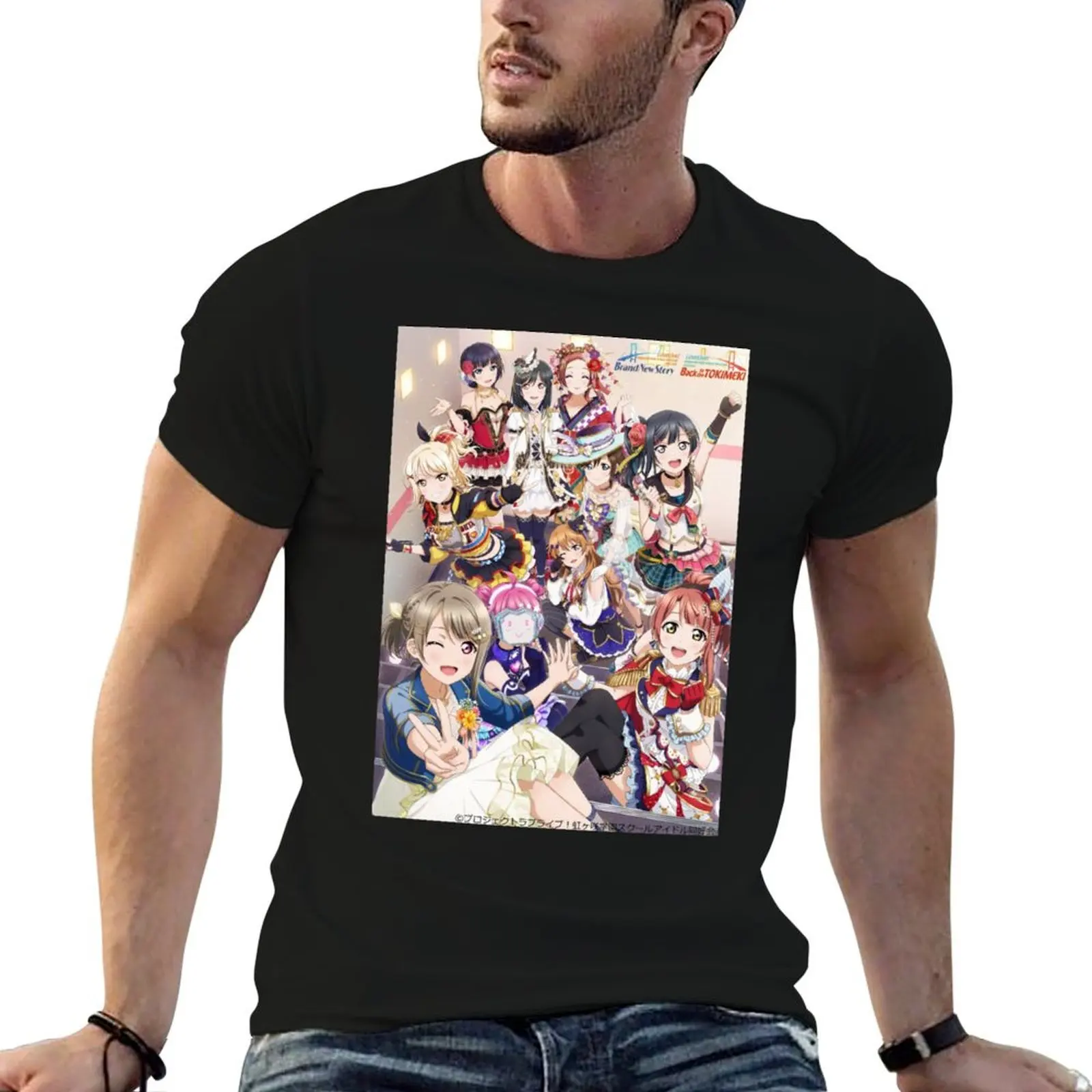Nijigasaki Brand New Story Back to Tokimeki Love Live camiseta de algodón 100%