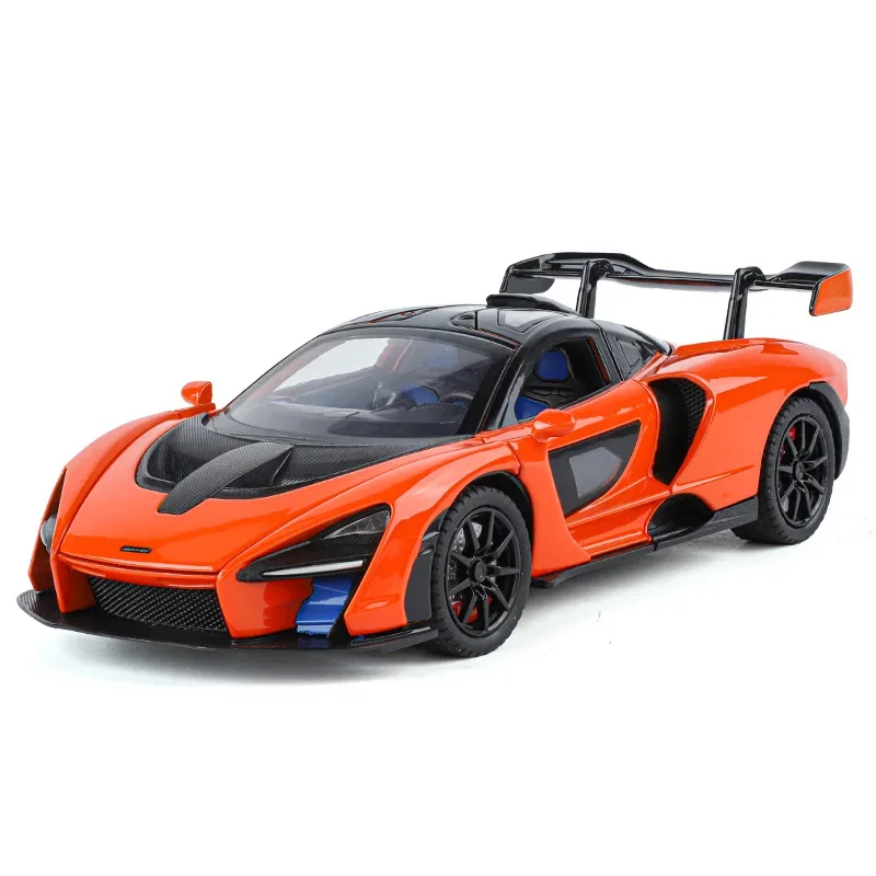 1/24 McLaren SENA alloy car model, sound and light feedback simulation, supercar model ornament