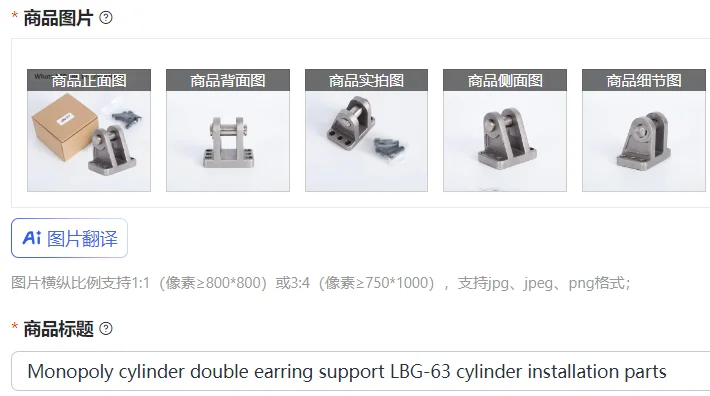 

Monopoly cylinder double earring support LBG-63 cylinder installation parts