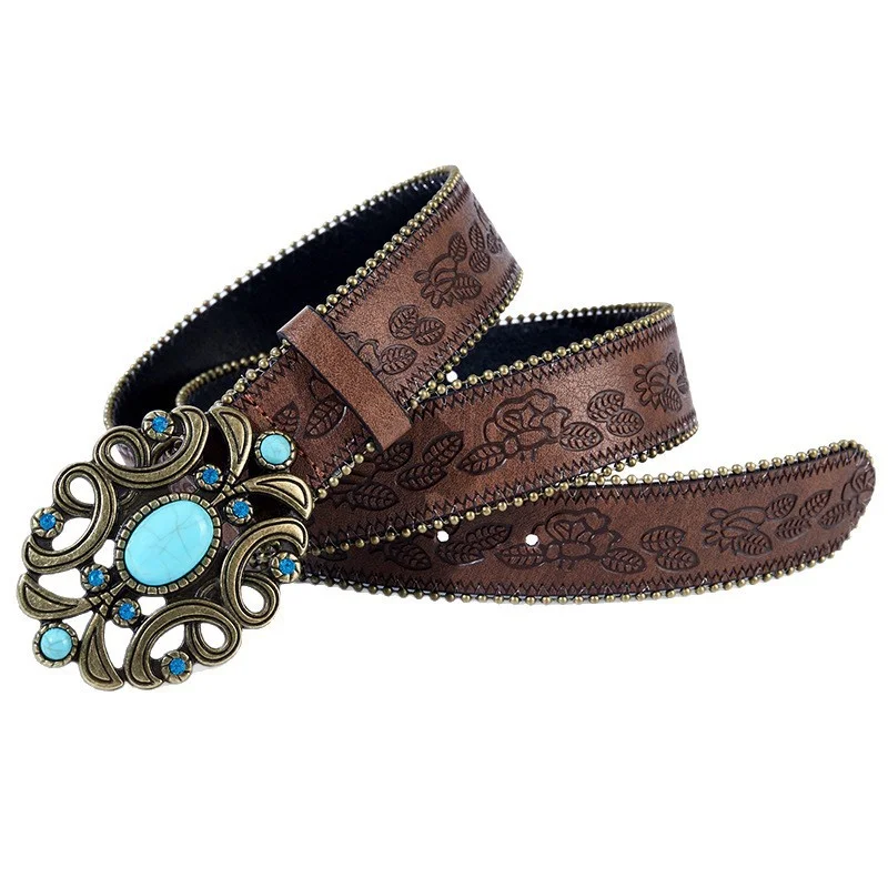 Women's Automatic Buckle Belt Simple And Fashionable Women's Casual Pants Dress Belt Retro Trendy Women's Holiday Gifts
