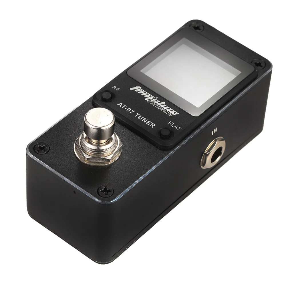 AROMA AT-07 Mini Tuner Foot Guitar Effect Pedal Guitarra Chromatic Tuning Metal Shell HD Display Guitar Parts Accessories