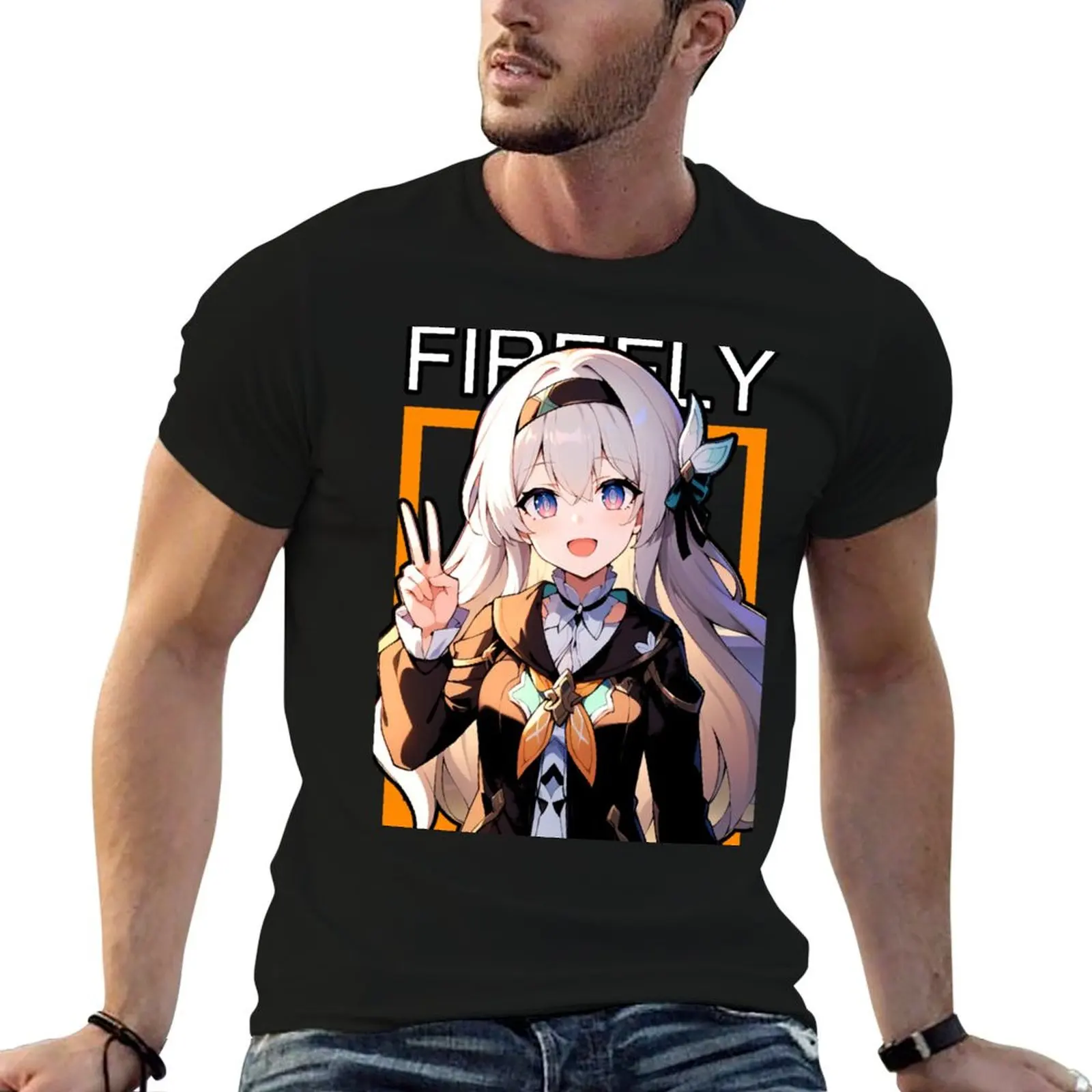 Firefly honkai star rail Shirt star Firefly T-Shirt Plus Size Summer Short Sleeve T-Shirt