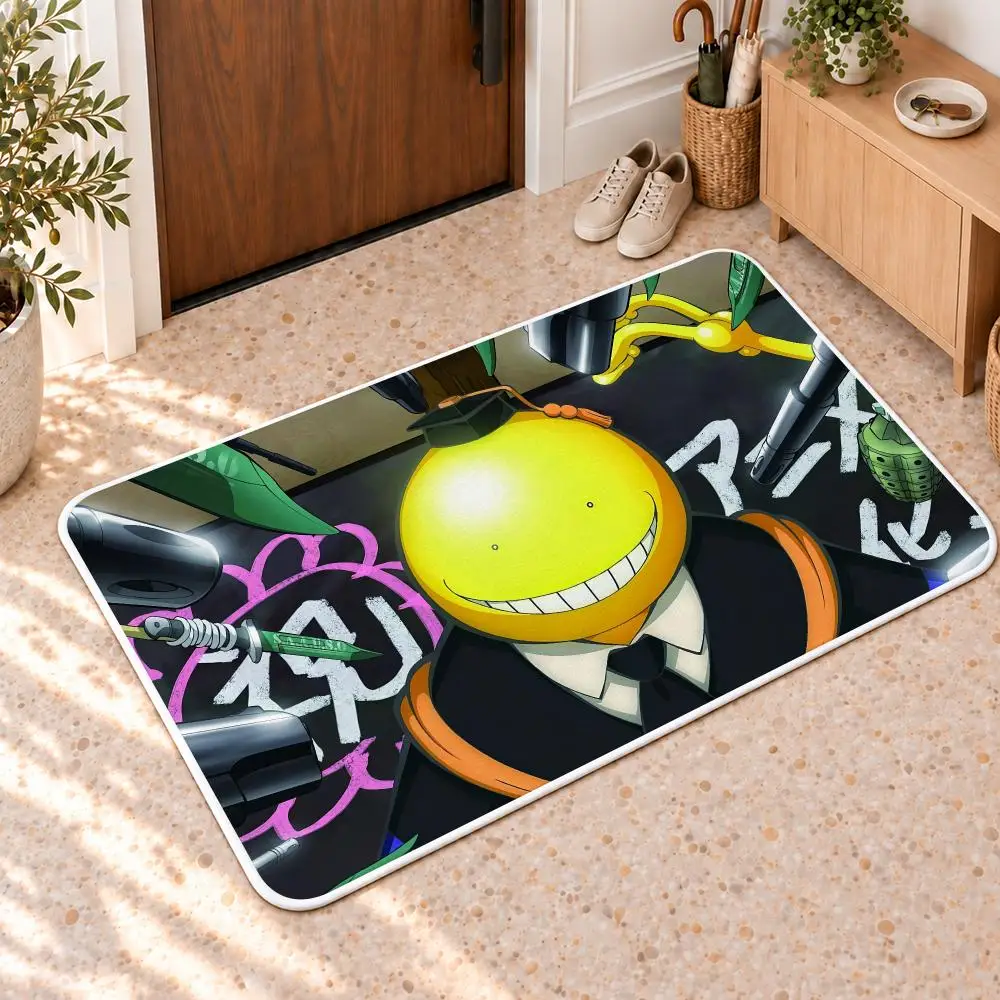 A-Assassination Classroom Floor Mat Flannel Rug Soft Non Slip Door Mat For Bathroom Bedroom Kitchen Living Room Home Decor