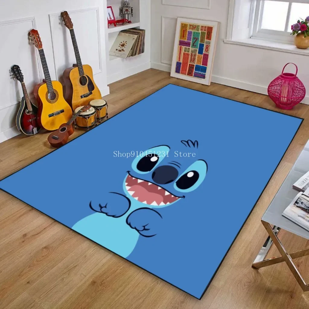 80x160cm Lilo Stitch Kids Playmat tappeto lavabile tappeto per soggiorno stampa moderna tappeto da pavimento geometrico tappeto ragazzi ragazze