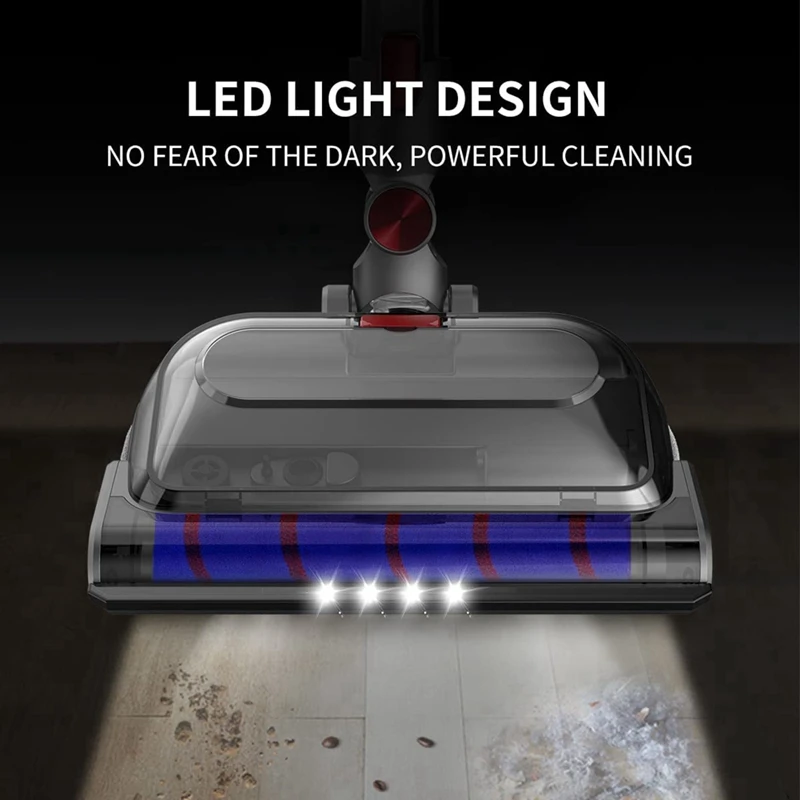 Mop Headไฟฟ้าสําหรับDyson V7 V8 V10 V11 V15 เครื่องดูดฝุ่น,Mopสิ่งที่แนบมาพร้อมLEDไฟหน้าอ่างเก็บน้ําน้ํา