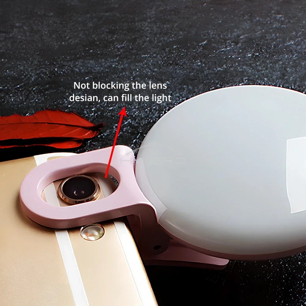 1/2X ไฟ LED เติม Selfie Ring Light USB ชาร์จ WARM ปรับความสว่างกล้องวิดีโอถ่ายทอดสดอุปกรณ์เสริม