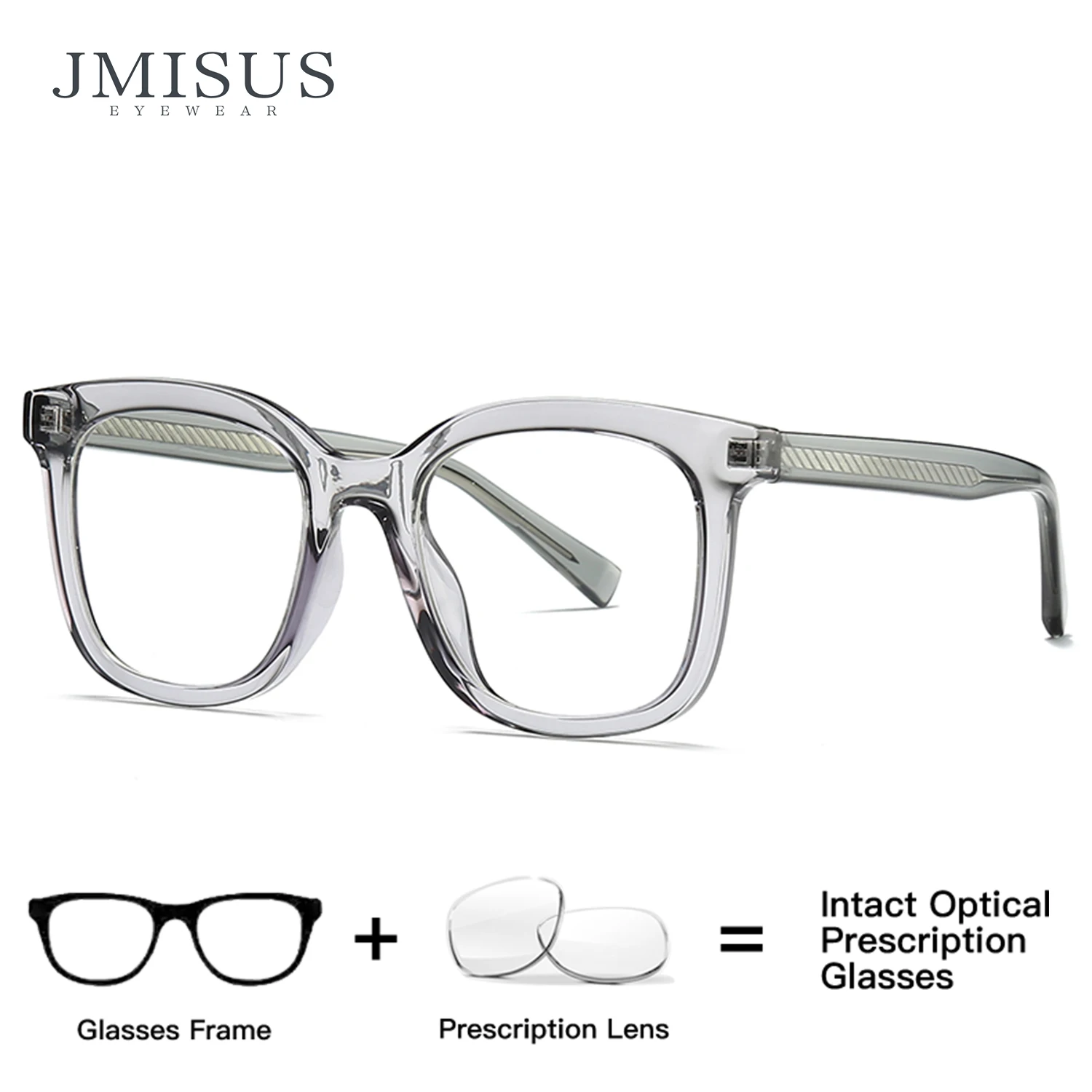 

JMISUS Japanese Fashion Square Prescription Glasses Spring Leg Myopia Eyewear Handmade Acetate Optical Eyeglasses for Women Men
