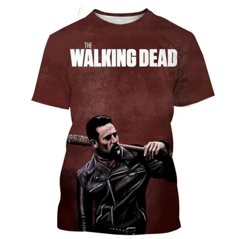 Fashion 3D Printed Nigan Personality Loose Sweatshirt Streetwear Oversized O Neck Tees The Walking Dead T-shirt For Men Summer